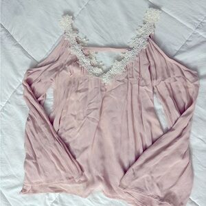 Long sleeve off the shoulder blouse